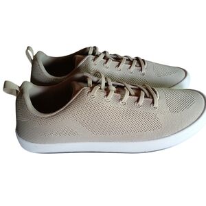 George Men's Knit Sneakers in Beige with White Sole